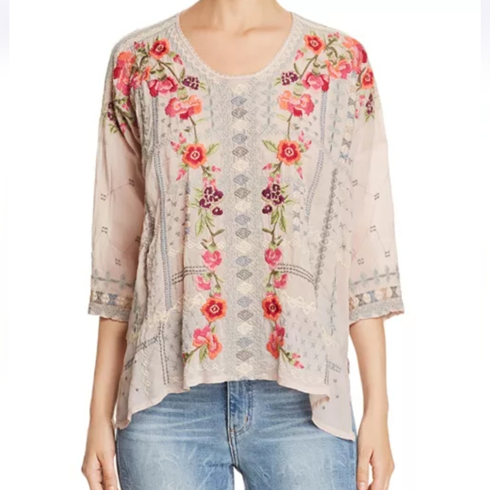 Johnny Was Carnation Top Size Extra Small 4